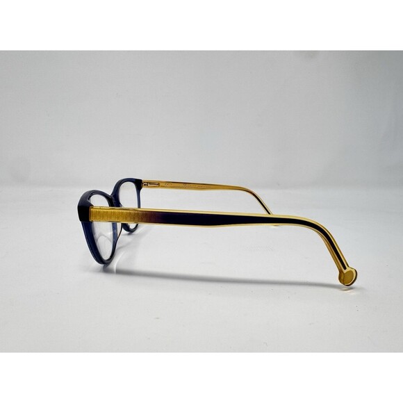 Carolina Herrera VHE677K Eyeglass Frames Only Blue Gold COL 0D99 52-17-140 main image 5